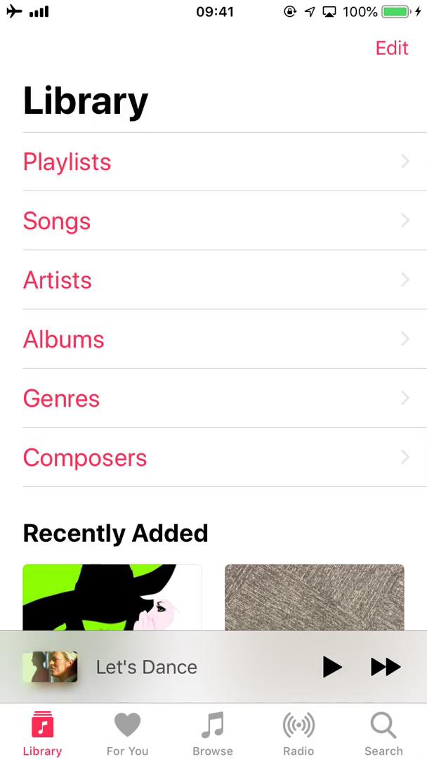 Screenshot of Discovering content on Apple Music