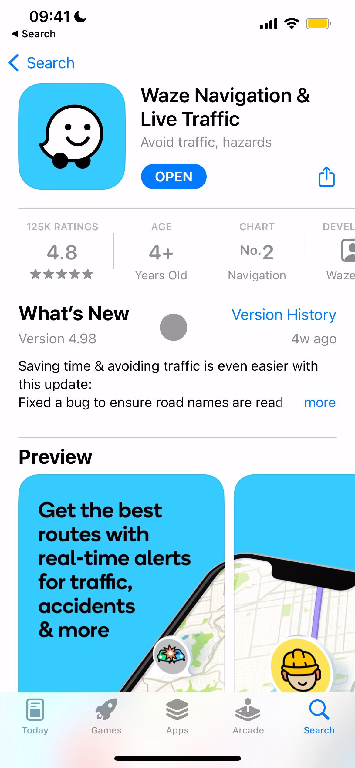 Screenshot of Onboarding on Waze