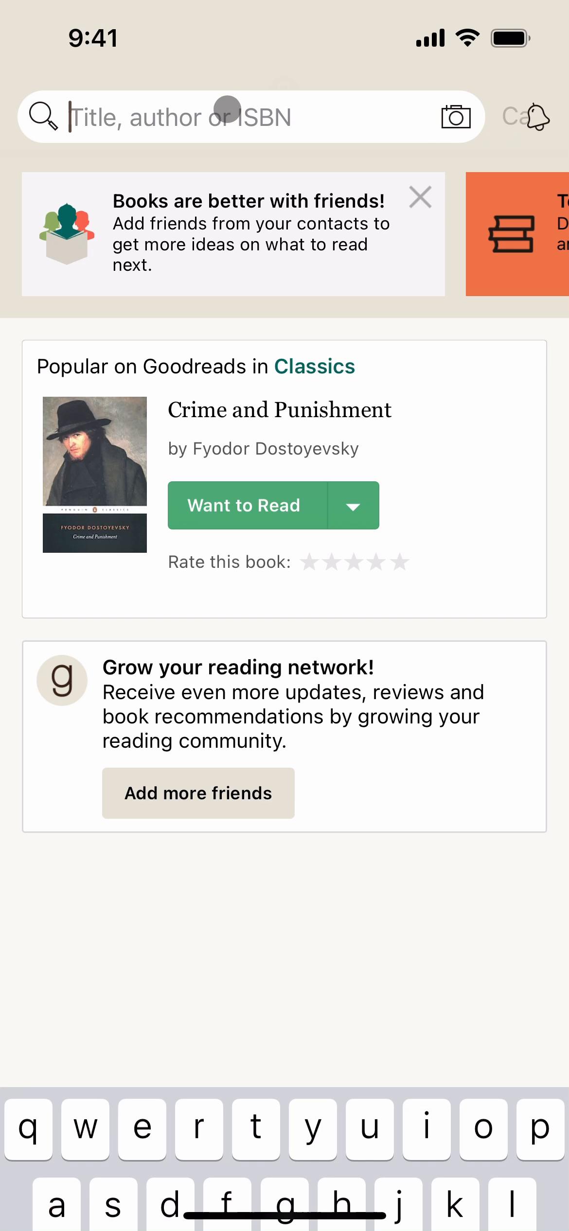 Searching on Goodreads video screenshot