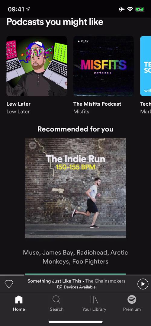 Screenshot of Listening on Spotify