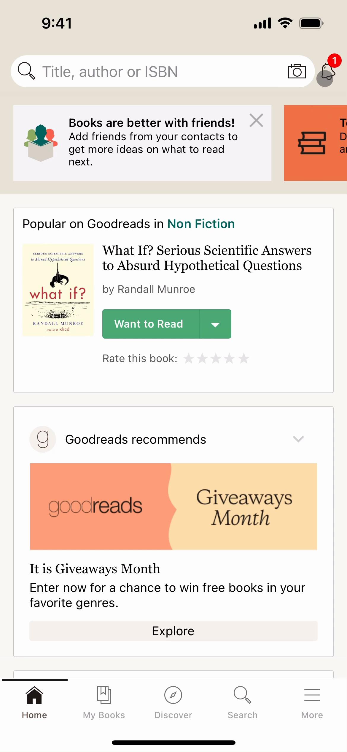 Accepting a friend request on Goodreads video screenshot