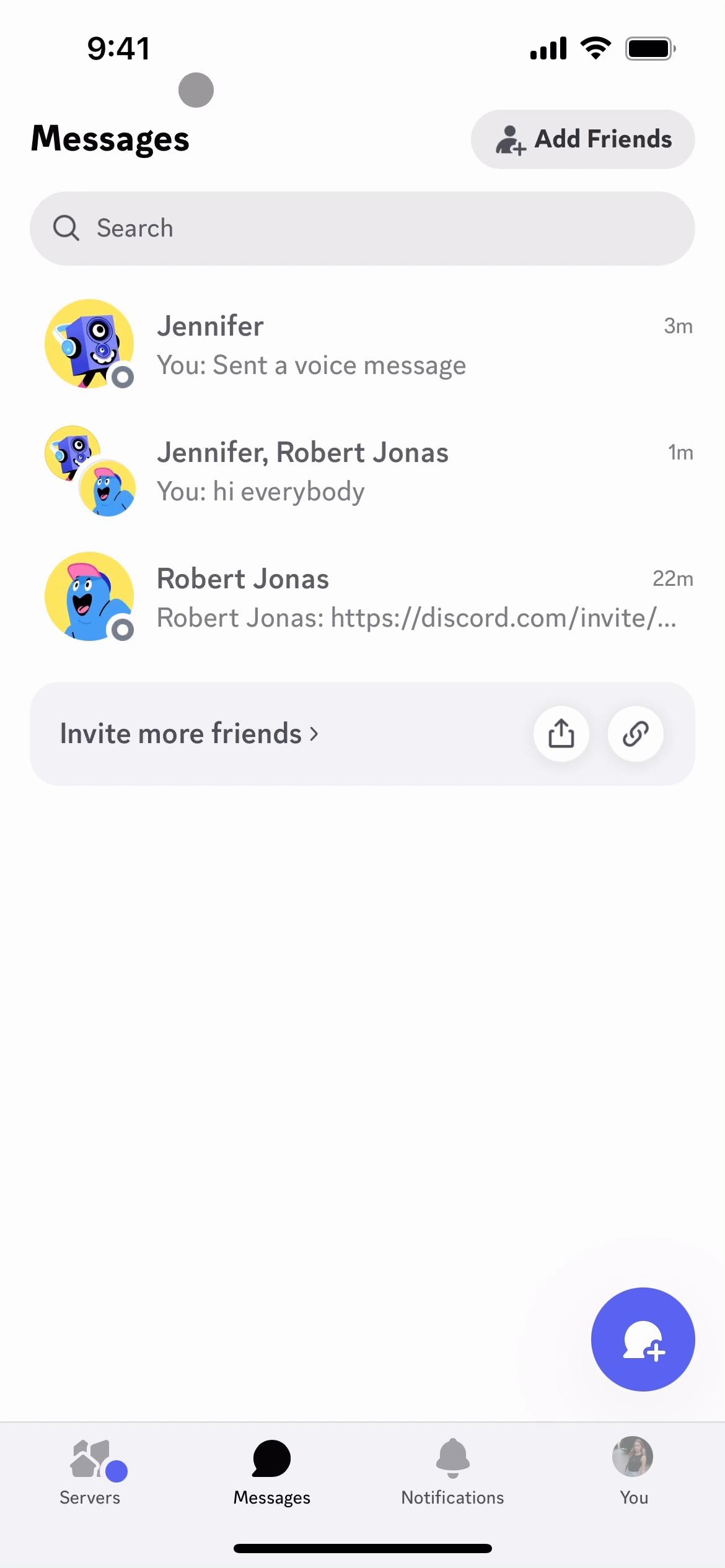 Screenshot of Chatting on Discord