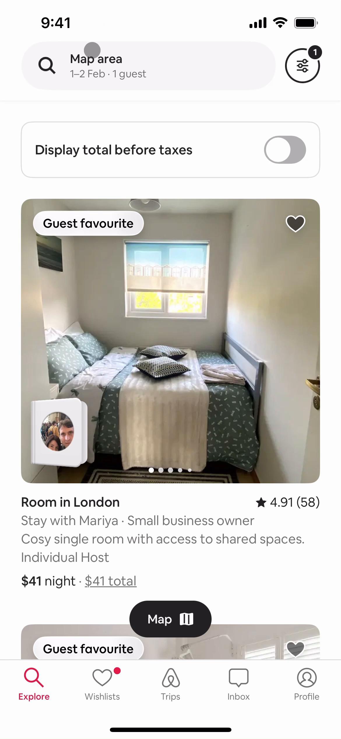 Screenshot of Sending messages on Airbnb