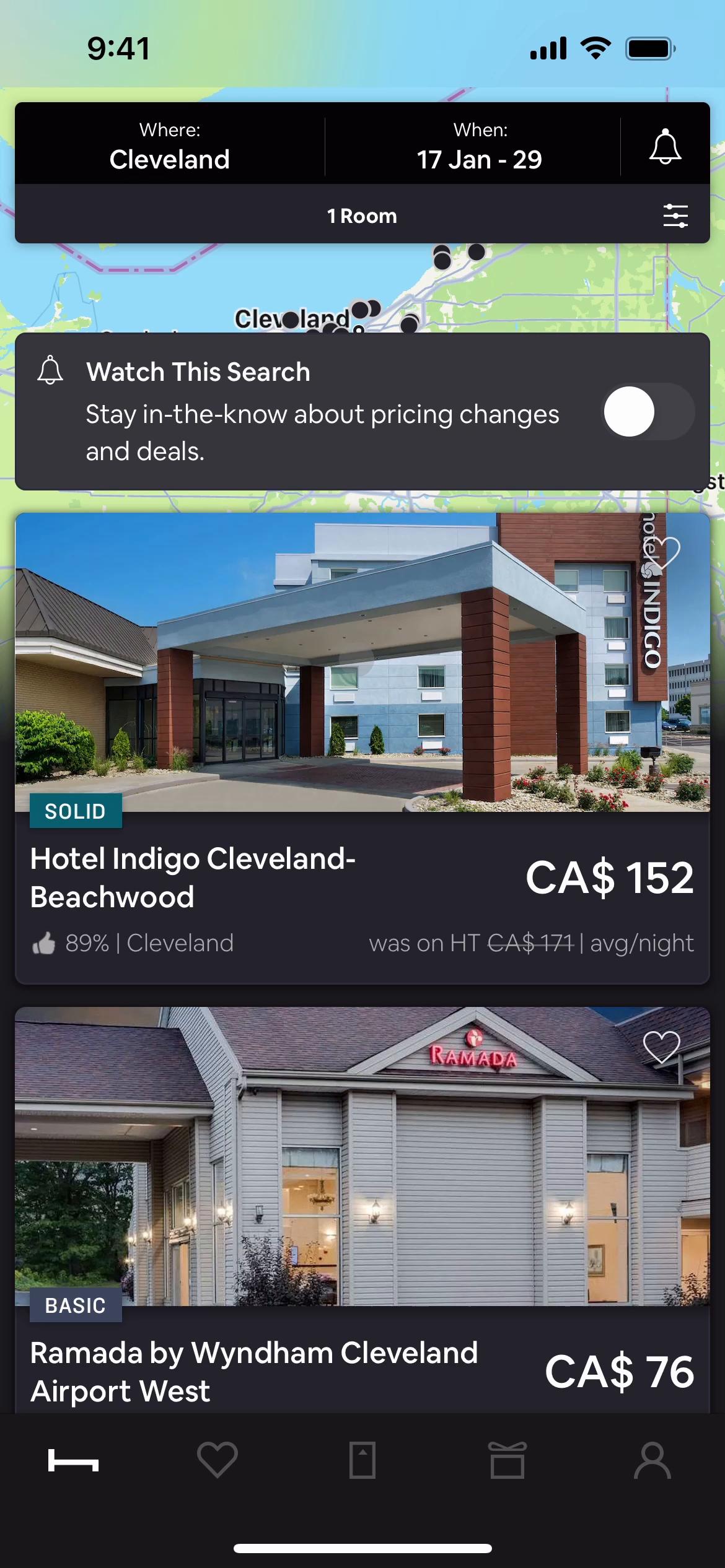 Adding payment details on HotelTonight video screenshot