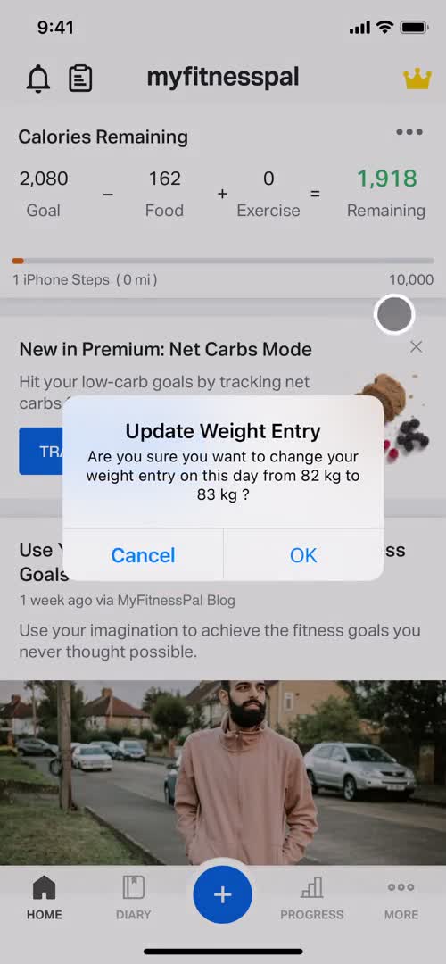 Tracking activity on MyFitnessPal video thumbnail