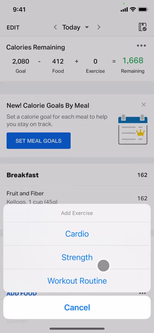 Tracking activity on MyFitnessPal video thumbnail