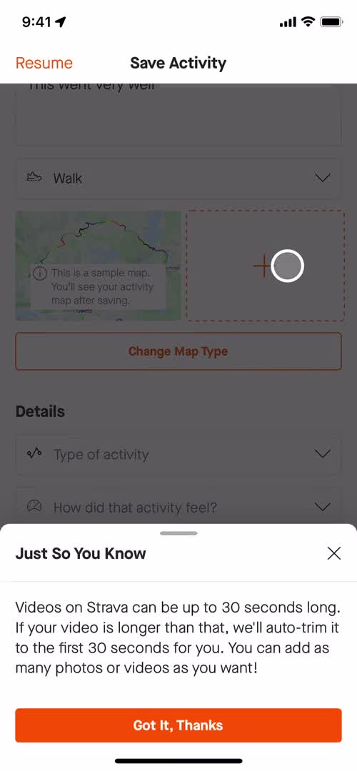 Tracking activity on Strava video thumbnail