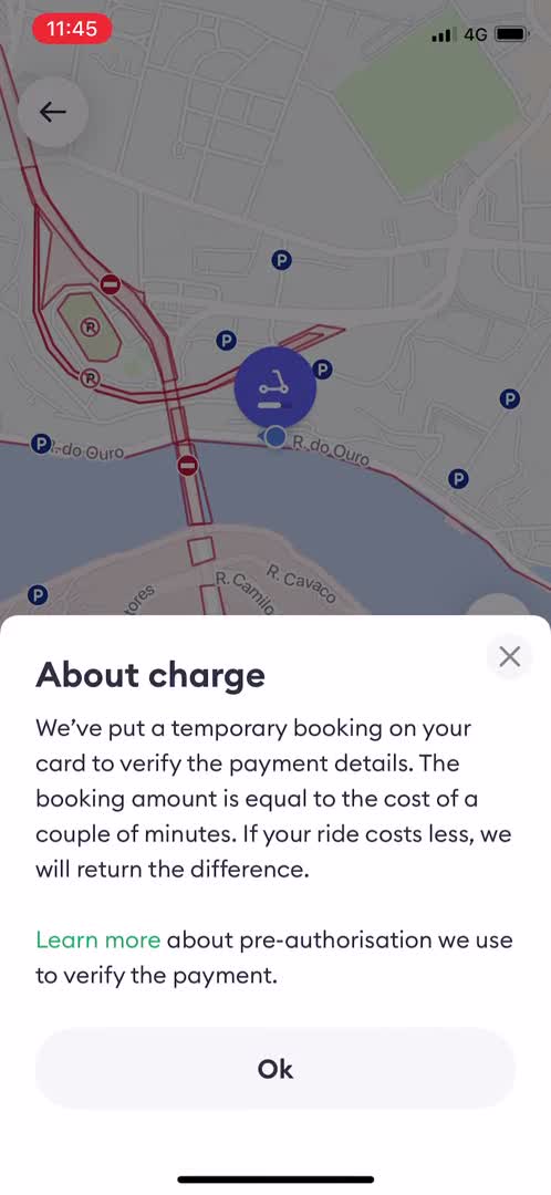 Booking transport screenshot