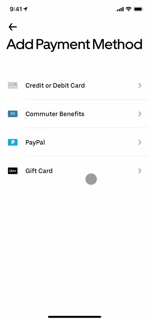 Updating payment settings screenshot