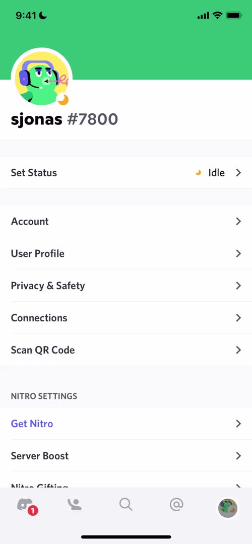 Screenshot of Account on Upgrading your account on Discord user flow