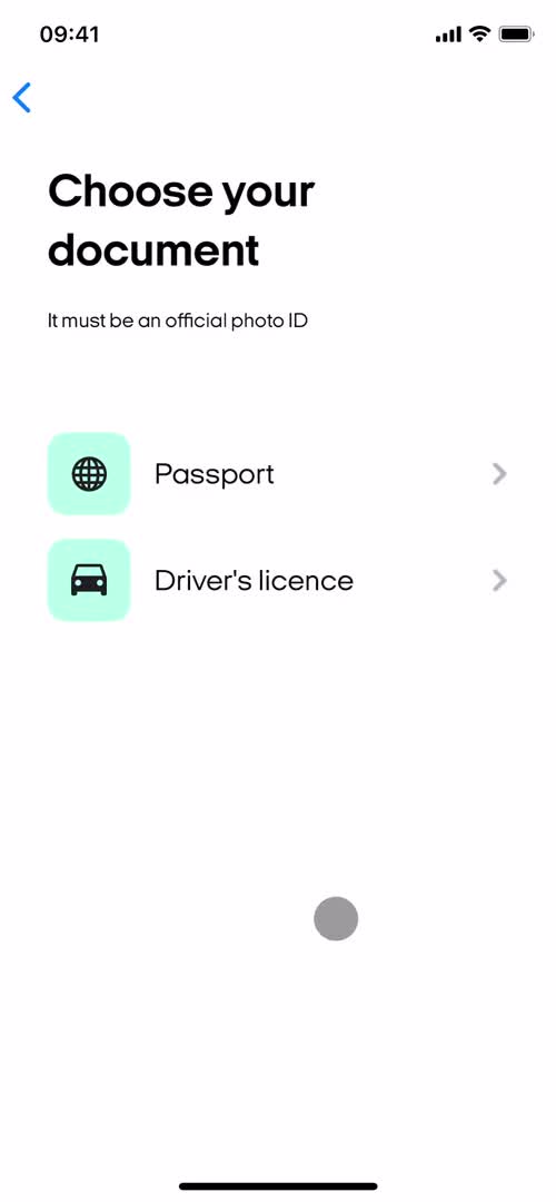 Identity verification screenshot