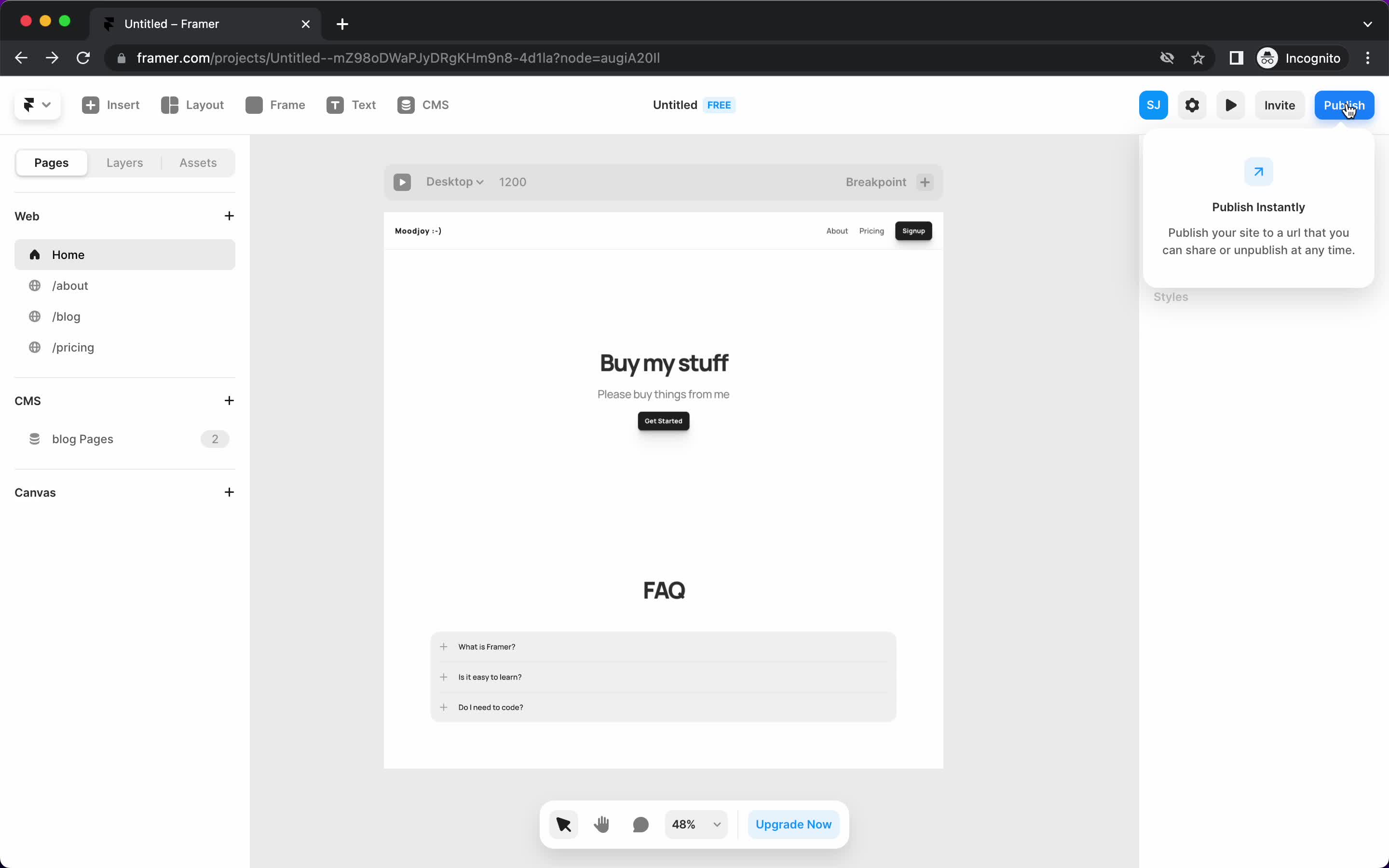 Creating a website screenshot