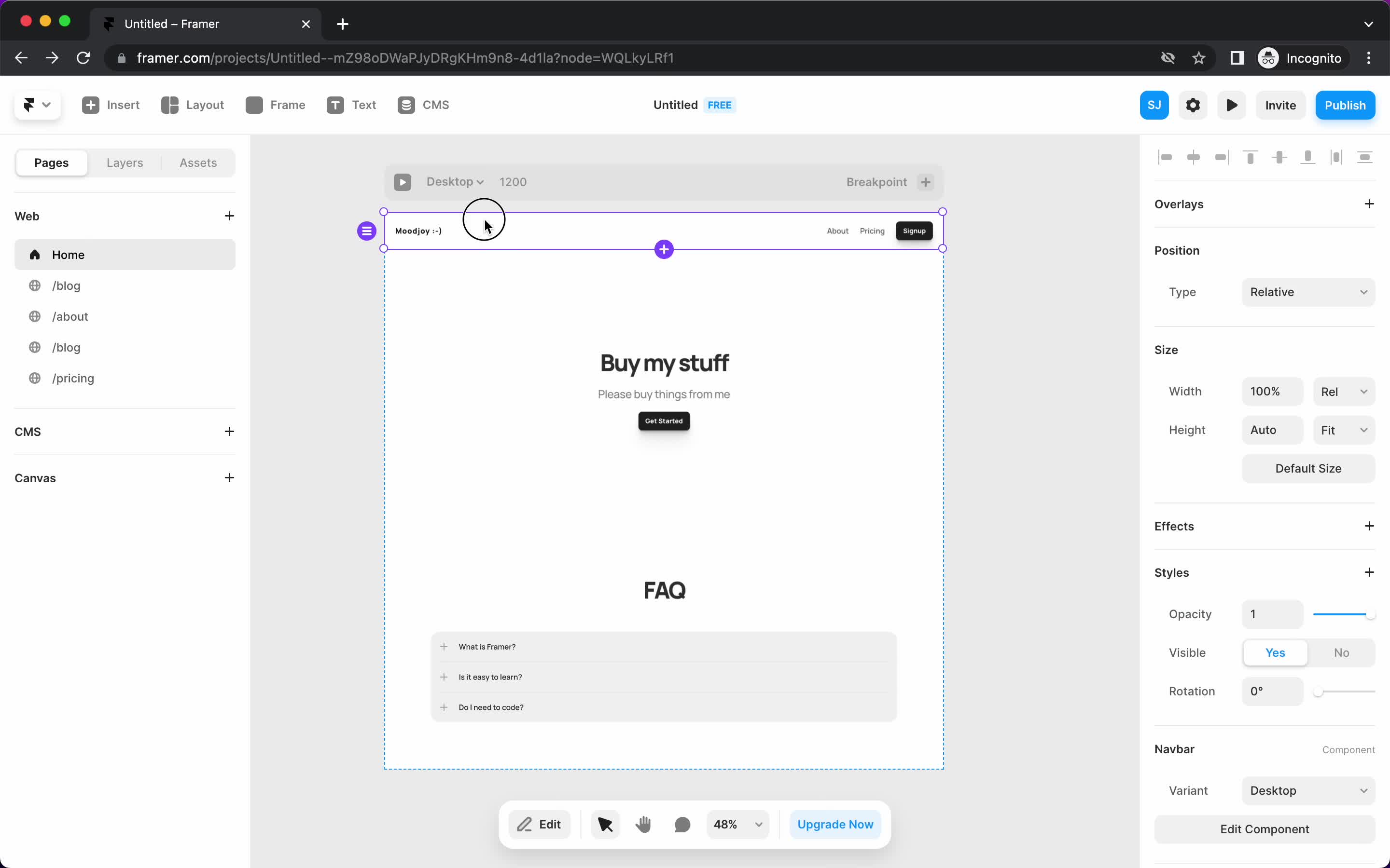 Creating a website screenshot