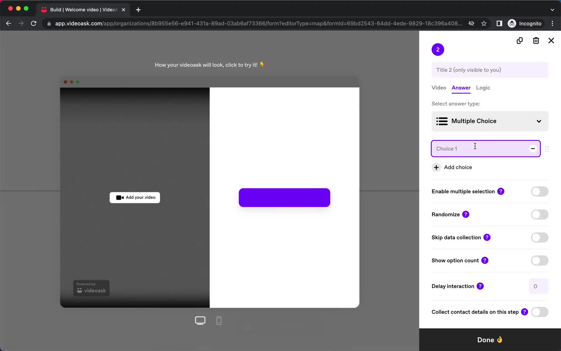 Creating an automation workflow screenshot