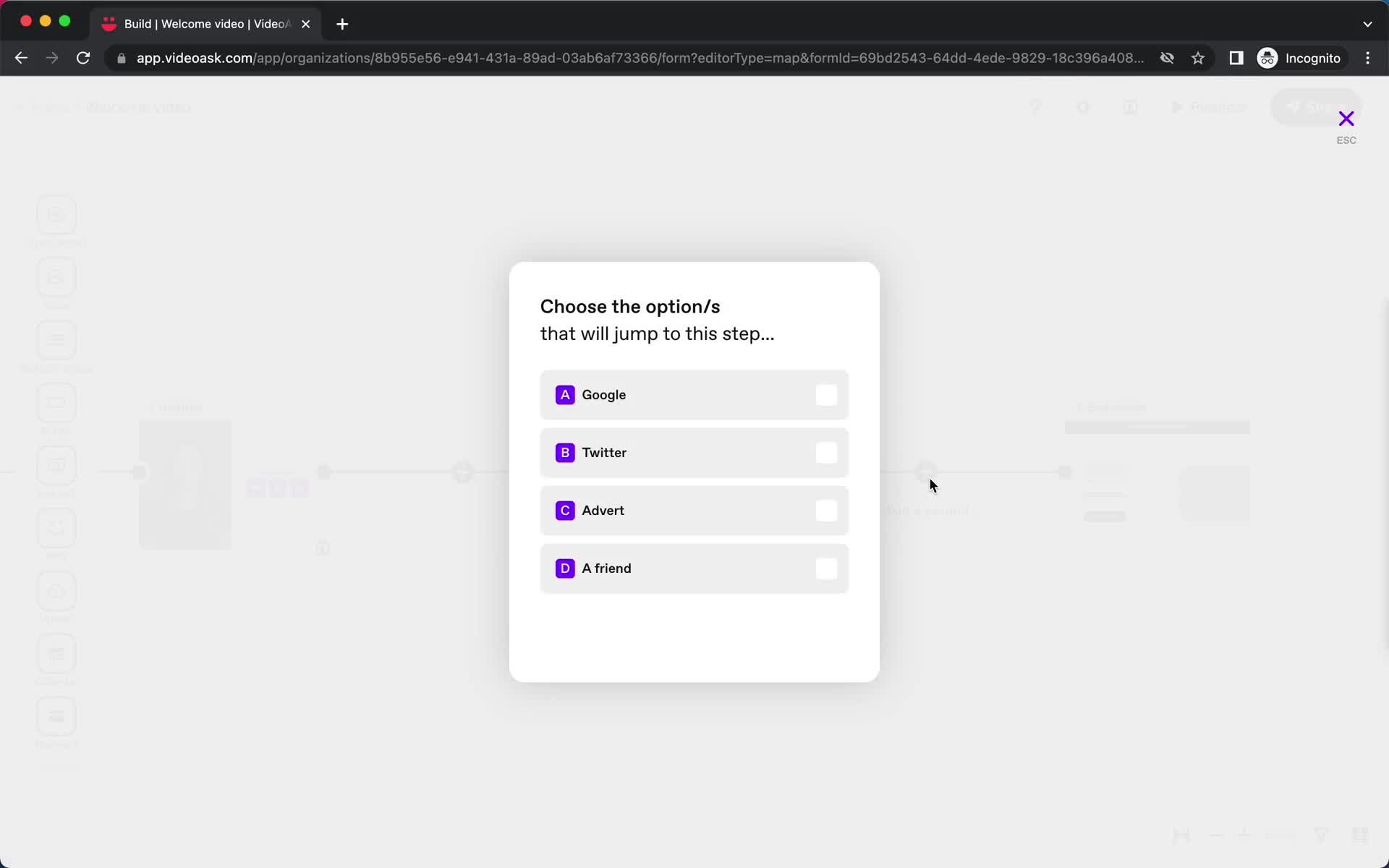 Creating an automation workflow screenshot