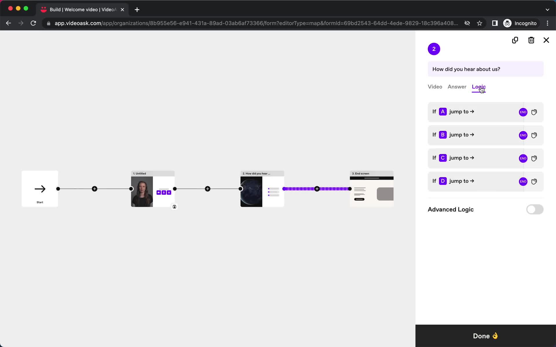 Creating an automation workflow screenshot