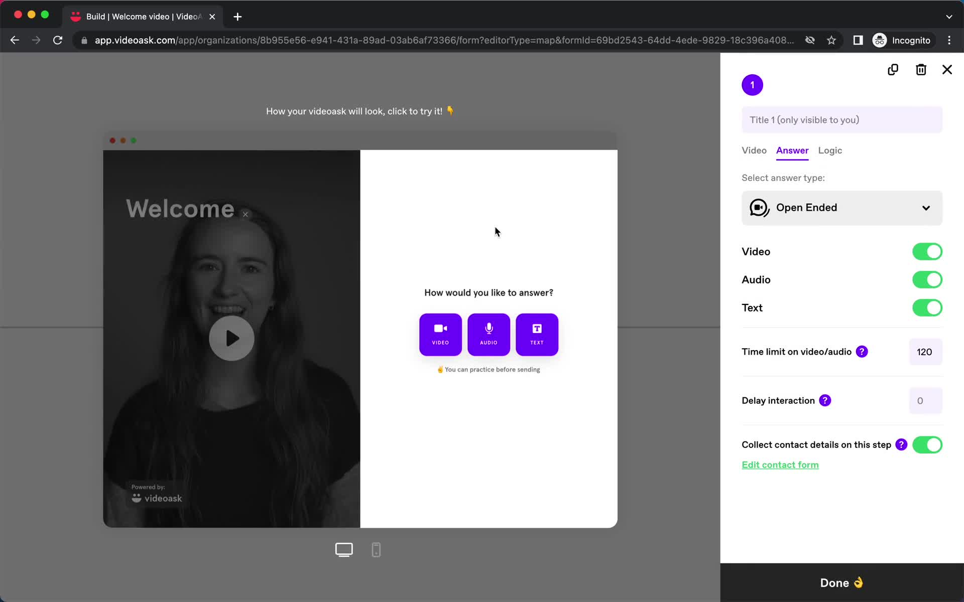 Creating an automation workflow screenshot