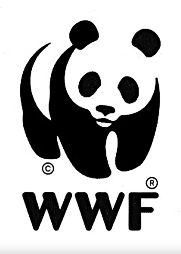 The WWF logo, containing the acronym ‘WWF’ and an illustration of a panda. 
