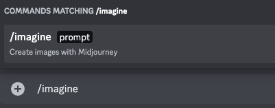 Page Flows screenshot of Midjourney’s ‘/imagine’ command in Discord. 
