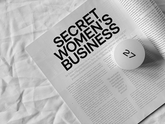 A close-up of a magazine’s headline, which is bolder and bigger than the text underneath it.