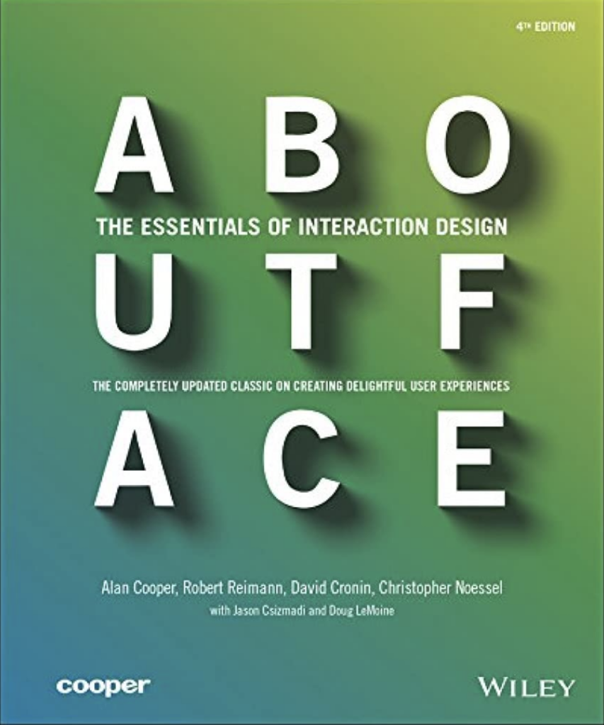 Page Flows’ screenshot from Amazon of the cover of About Face by Alan Cooper.