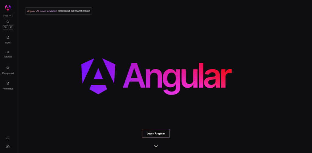 A Page Flows screenshot of Angular’s homepage. 