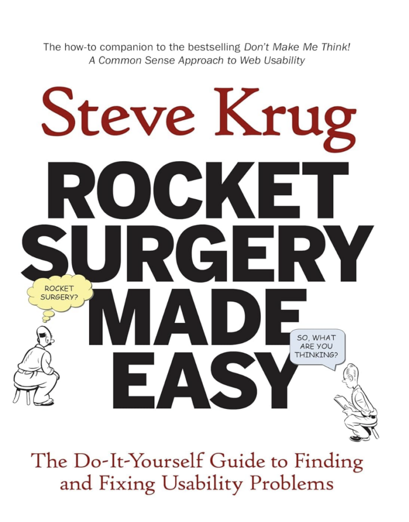 Page Flows’ screenshot from Amazon of Rocket Surgery Made Easy cover by Steve Krug.