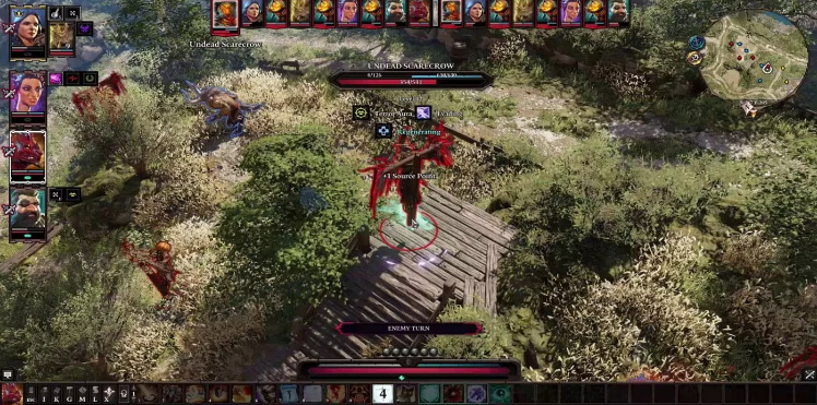 A Page Flows screenshot from Gamerant of a red-outlined character from Divinity: Original Sin II.