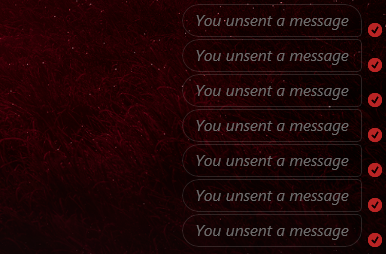A Page Flows screenshot from Facebook Messenger that displays a series of notifications that a user has deleted messages.