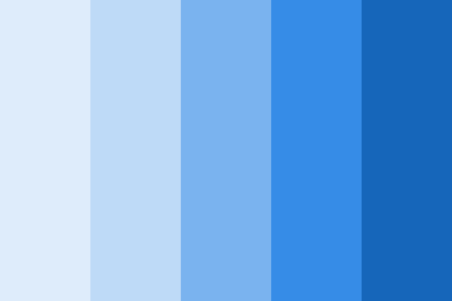 A Page Flows screenshot from Color Hex of a variety of tints and shades that belong to the color blue.