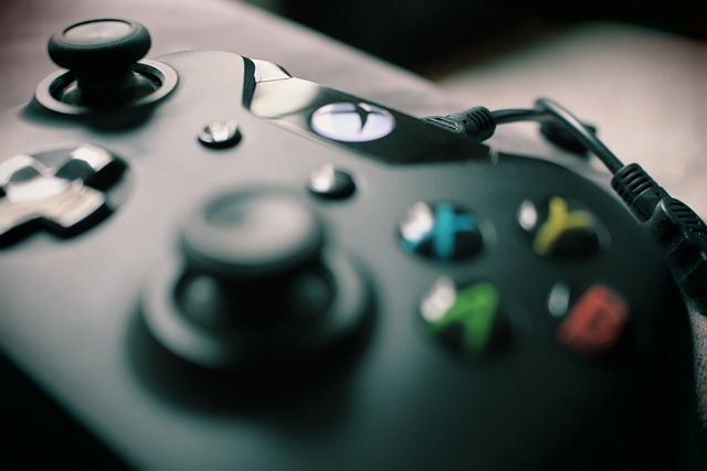 A close-up of an Xbox One controller. 
