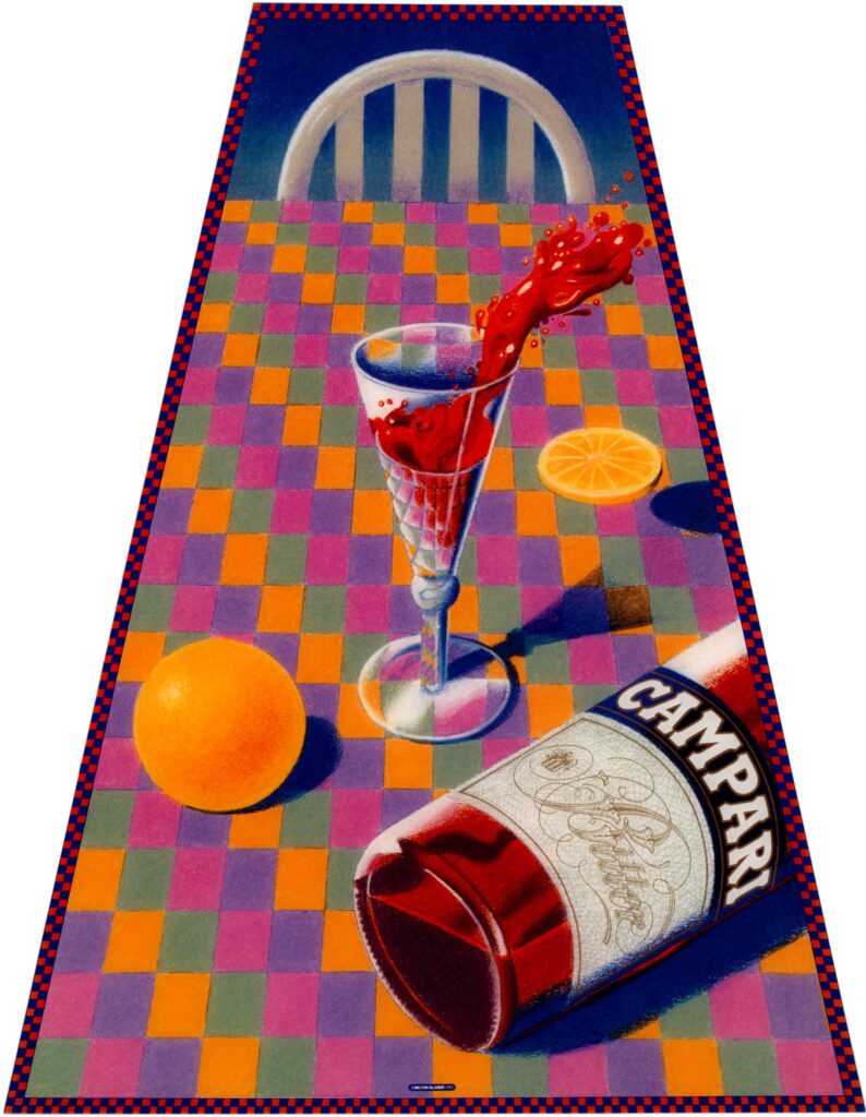 A Page Flows screenshot of Milton Glaser’s Campari poster from Dezeen. 
