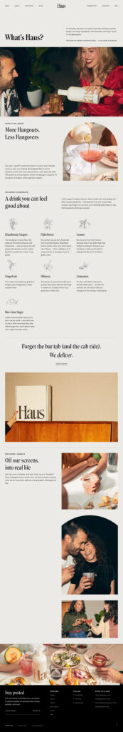Page Flows’ screenshot of Haus’ About Us page.
