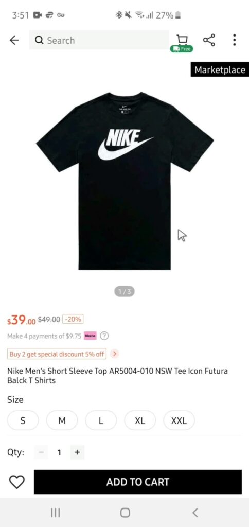 Page Flow’s screenshot of Shein's product detail page on mobile.
